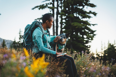 How to backpack with a dog.