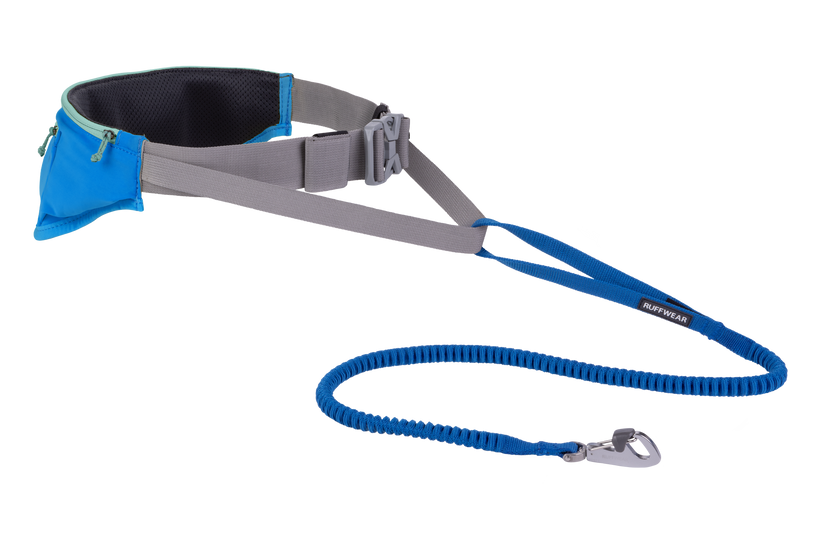 Dog running belt and lead clearance